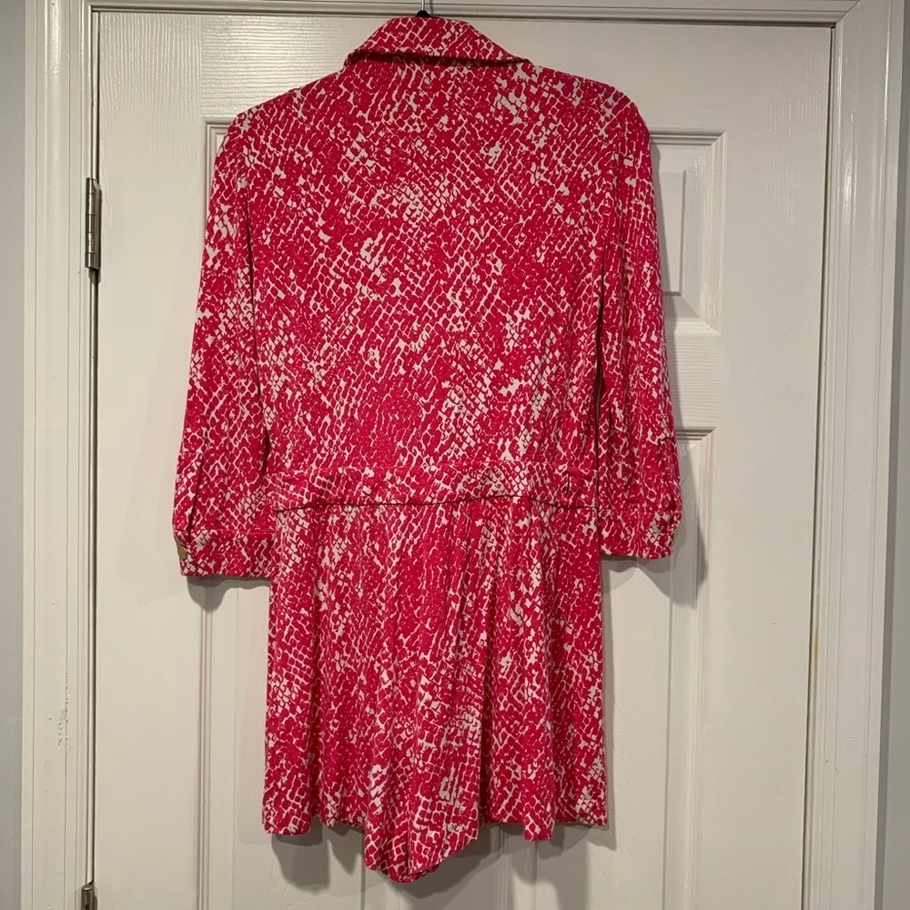 DVF Celeste Romper In Pink Serpent Snake Print - Picture 3 of 4
